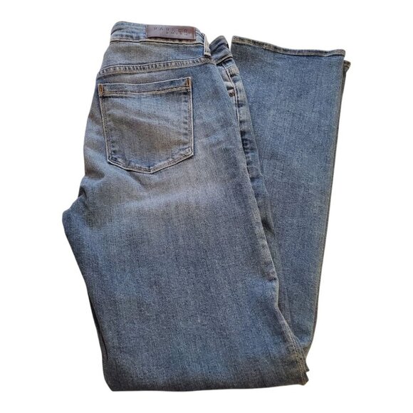 PARKER SMITH SZ 6/28 Straight Leg Stretch Distressed 5 Pocket Blue Jeans USA - Picture 8 of 13